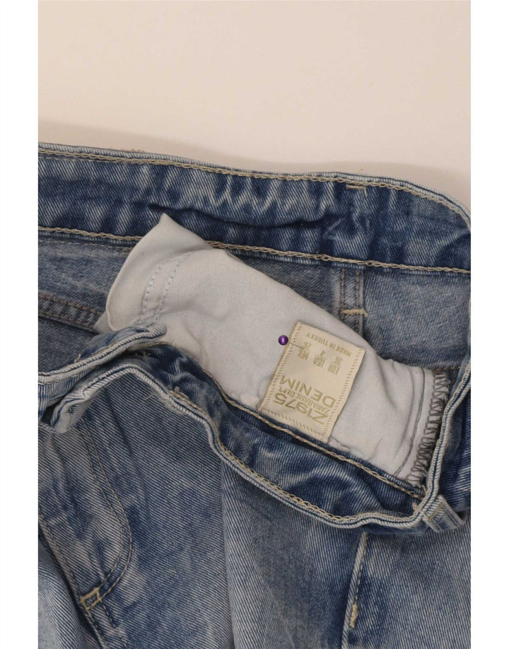 Pantaloni scurți din denim învechit pentru femei Zara EU 36 XS W26 Albastru