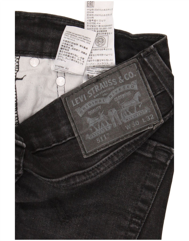 Blugi Levi's 511 Slim pentru bărbați W30 L32 bumbac negru