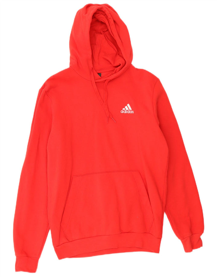 Pulover Adidas pentru bărbați, bumbac roșu mediu