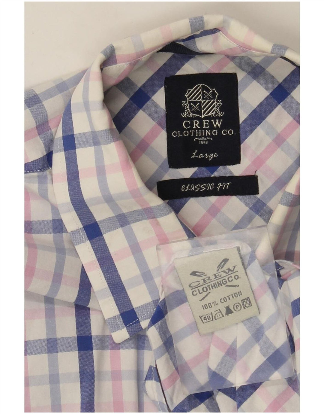 Crew Clothing Cămașă clasică pentru bărbați, bumbac cu carouri mari, multicolore