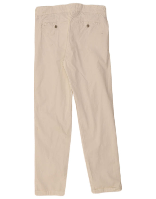 Fay Pantaloni Chino Drepți Femei L29 L29 Bumbac Alb