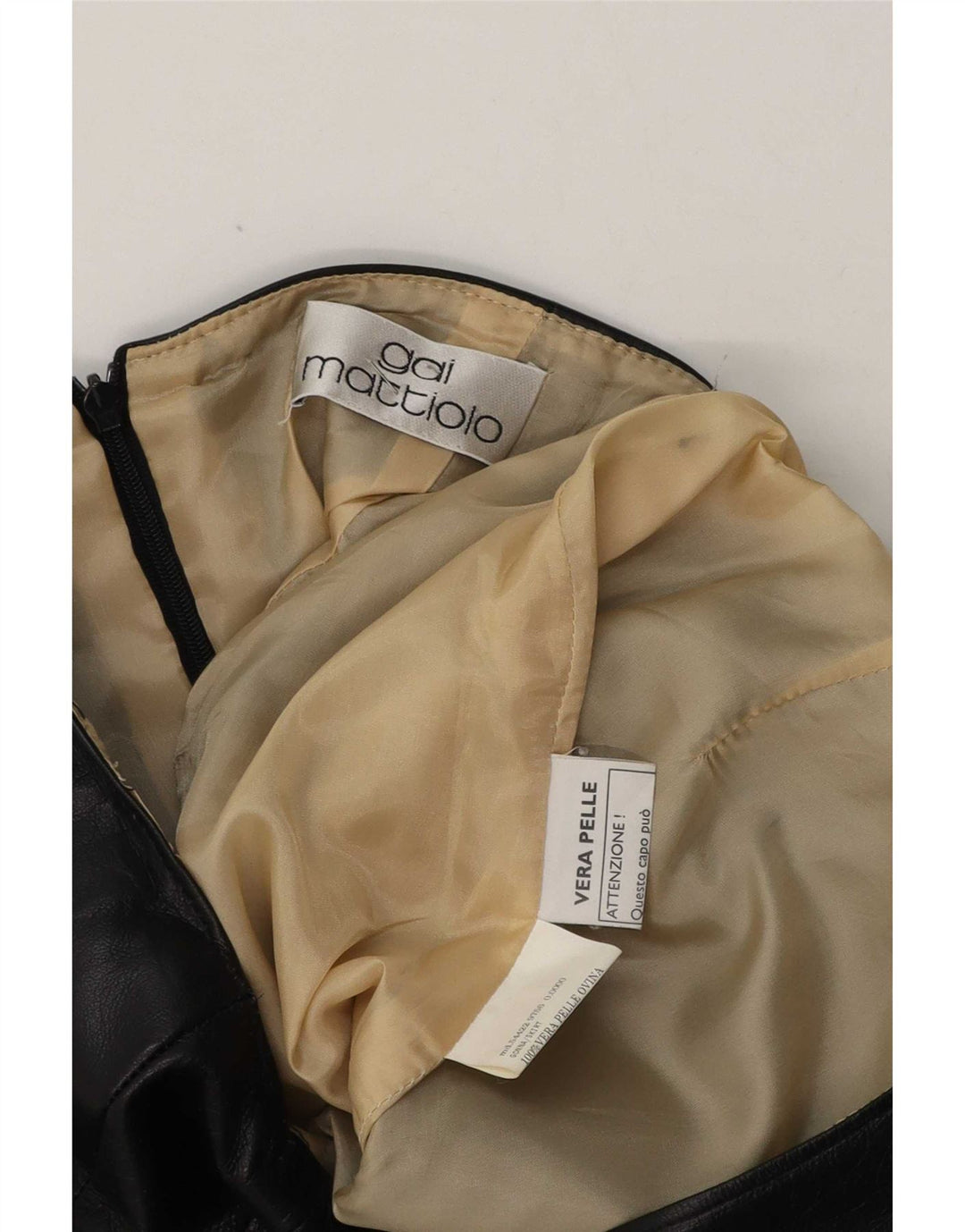 Fusta din piele pentru femei Gai Mattiolo W28 Medium Black