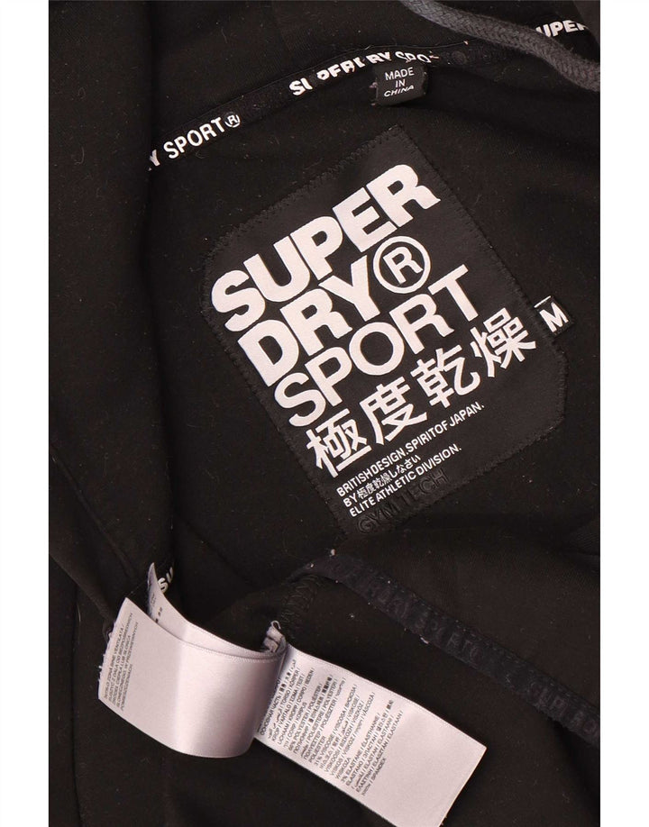 Pulover Superdry pentru femei cu fermoar, UK 12 Poliester mediu negru