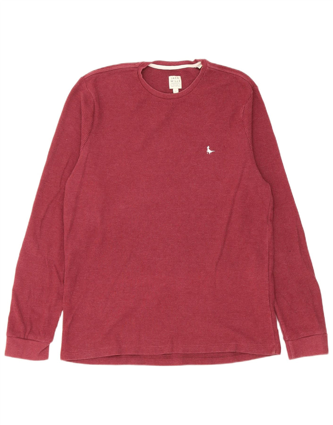 Top pentru bărbați Jack Wills cu mânecă lungă din bumbac burgundy mediu