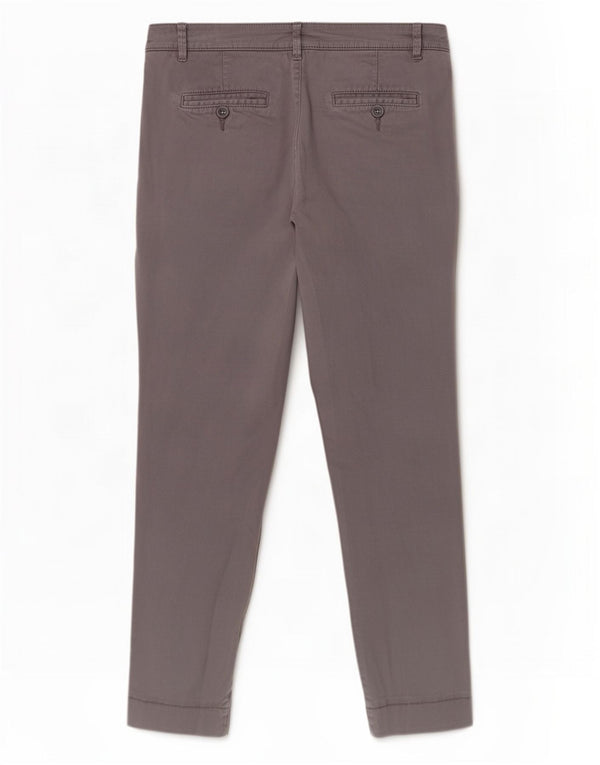 Pantaloni chino subțiri pentru femei Benetton UK 10 Small W30 L27 bumbac gri