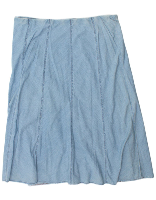 Fustă A-Line pentru femei Marks & Spencer UK 20 2XL W40 Bumbac albastru