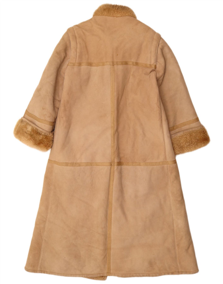 Palton vintage de damă din shearling IT 44 Medium Beige Piele