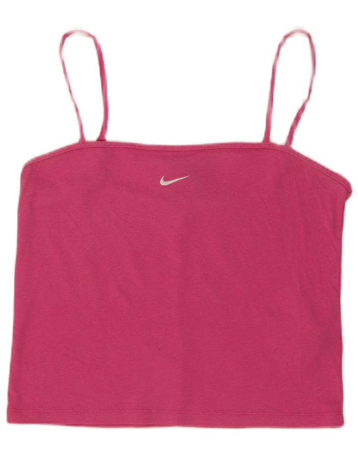 Top camis pentru femei Nike UK 14, mare, roz din bumbac