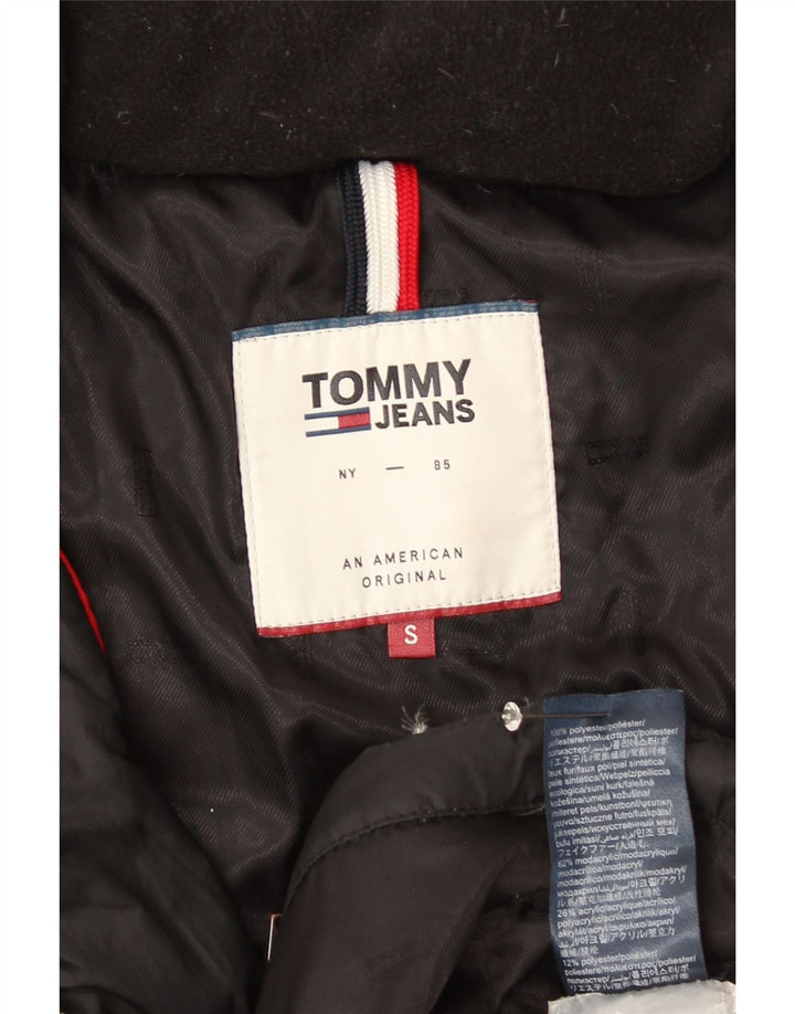 Palton căptușit cu glugă pentru femei Tommy Hilfiger UK 10 Poliester negru mic
