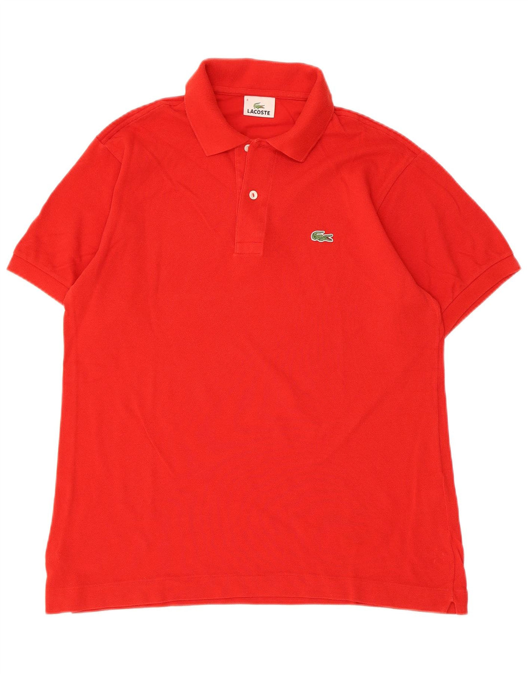 Tricou polo LACOSTE pentru bărbați mărimea 4 bumbac roșu mediu