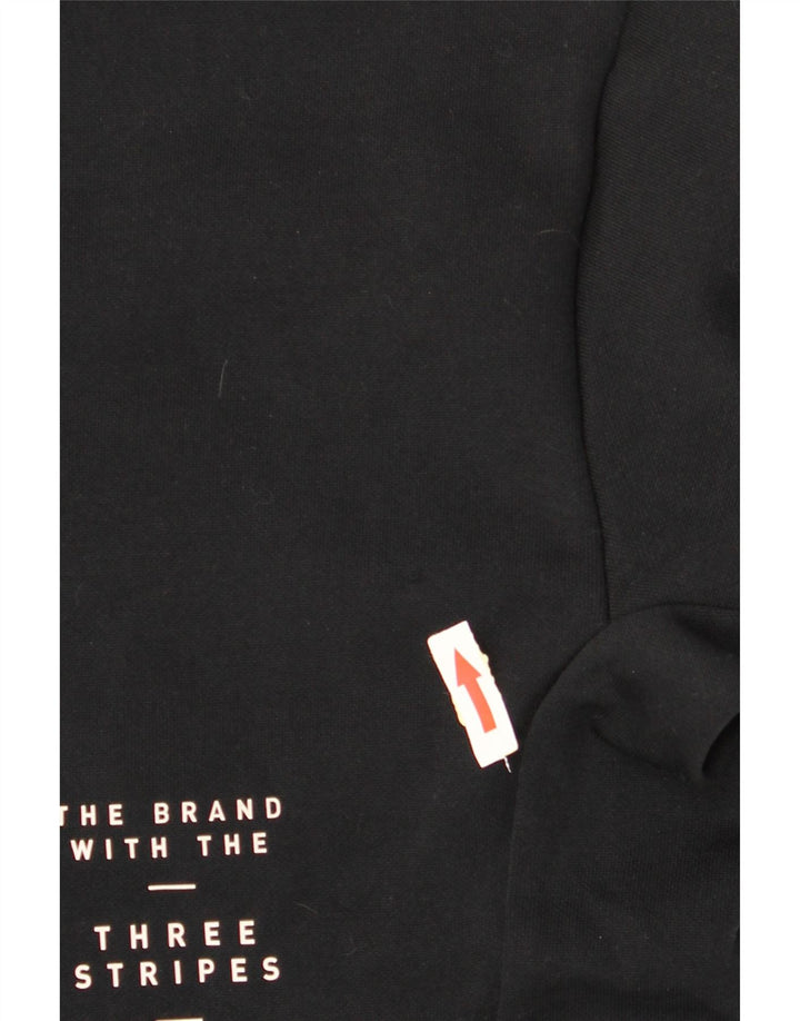 Pulover ADIDAS Climalite Graphic Zip pentru bărbați, poliester mediu negru