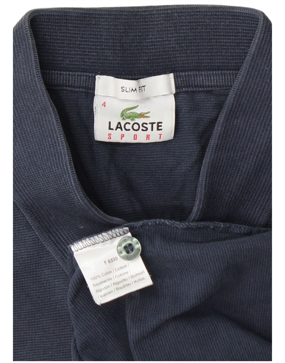 Tricou polo pentru bărbați LACOSTE, slim fit, mărimea 4, bumbac bleumarin mediu