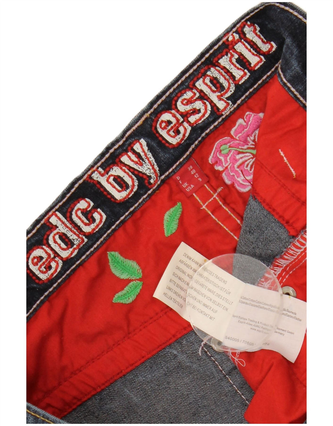 Blugi cu bootcut pentru femei ESPRIT UK 12 Medium W28 L27 Bumbac bleumarin