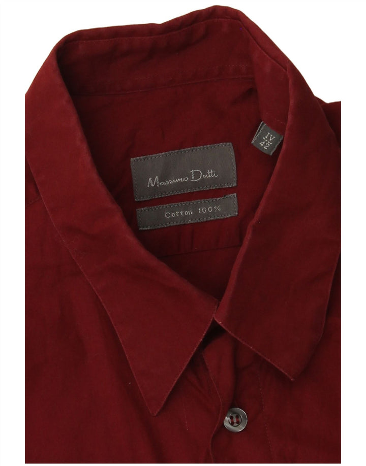 Cămașă Massimo Dutti pentru bărbați Mărimea 42 Mare Bumbac Burgundy