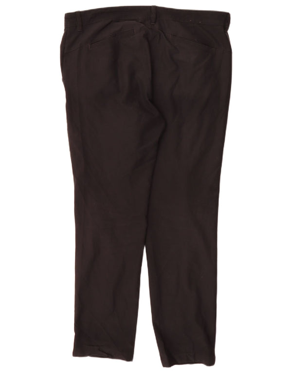 Pantaloni chino obișnuiți pentru femei Adidas W34 L30 poliester negru