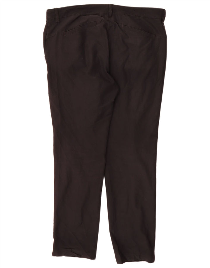 Pantaloni chino obișnuiți pentru femei Adidas W34 L30 poliester negru