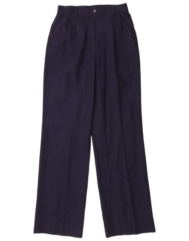 Pantaloni chino pentru femei Pendleton L26 L32 Lână virgină bleumarin