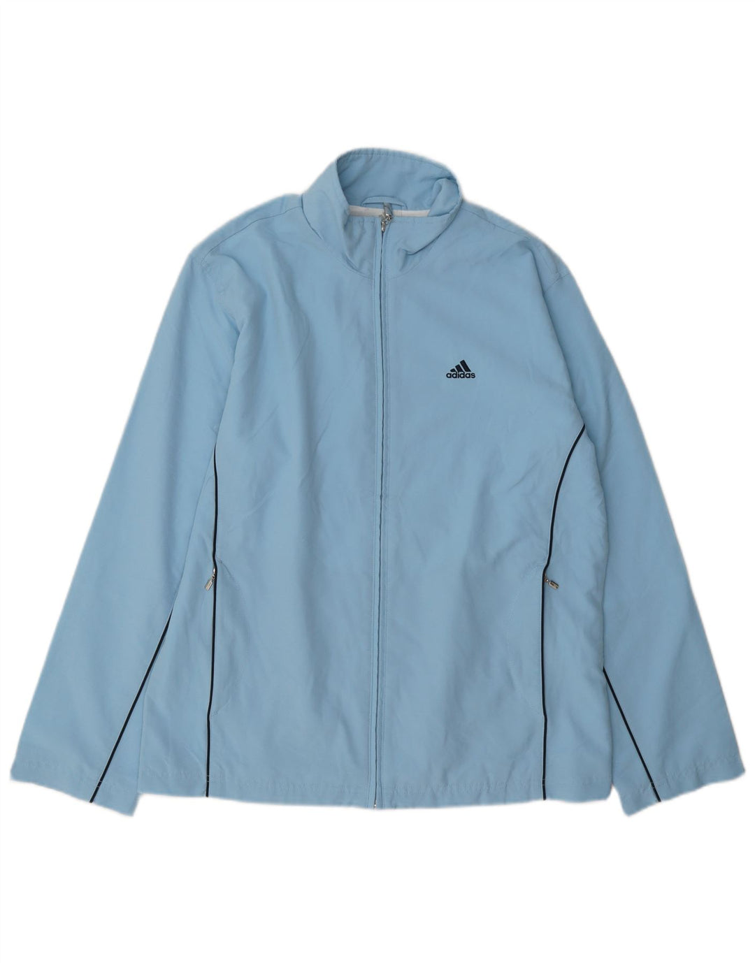 Jachetă de top pentru trening Adidas pentru femei UK 12 Poliester albastru mediu