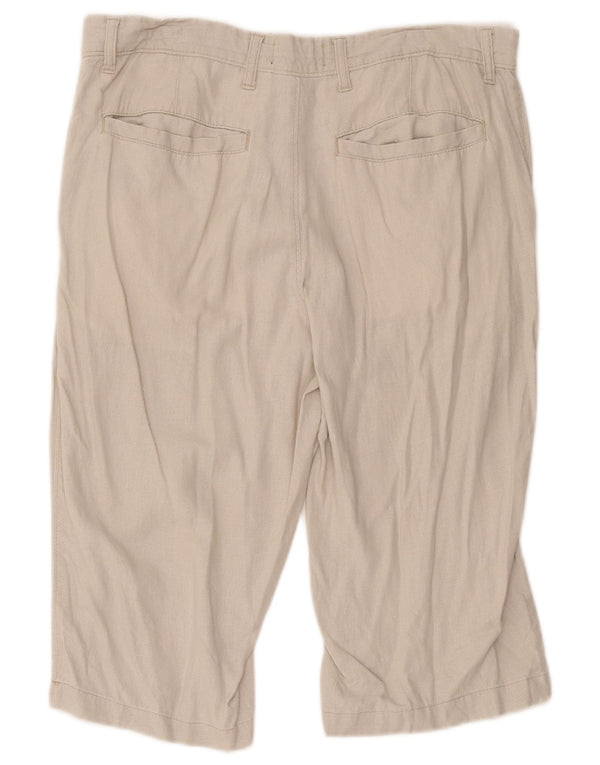 Bermude obișnuite pentru bărbați Marks & Spencer W34 Large Beige Linen