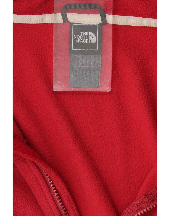 The North Face Mens Liner Fleece Jacket UK 38 Medium Red Poliester