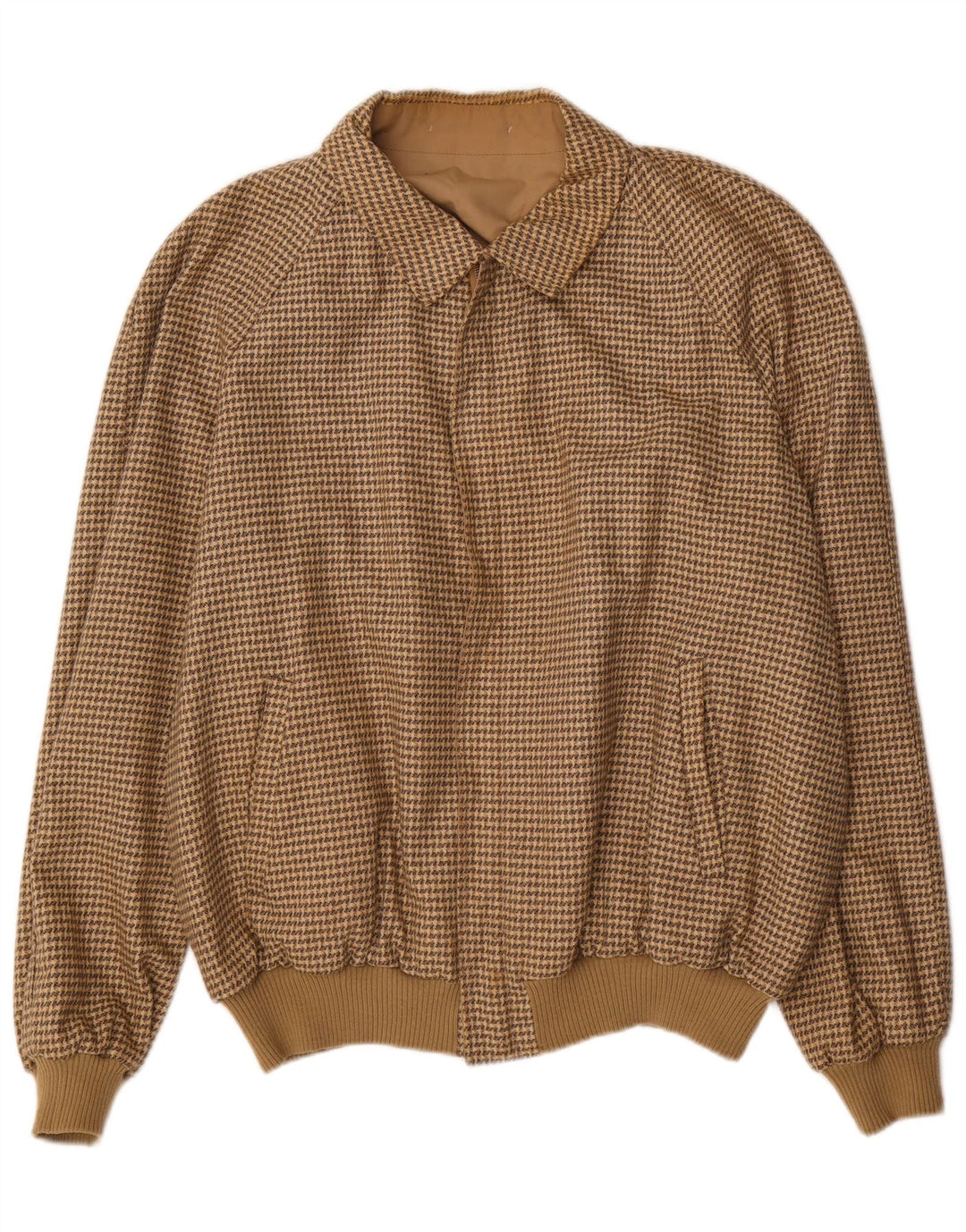 Jachetă Bomber Reversibilă Vintage pentru bărbați IT 58 4XL Brown Houndstooth