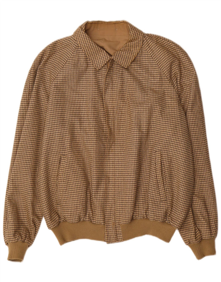 Jachetă Bomber Reversibilă Vintage pentru bărbați IT 58 4XL Brown Houndstooth