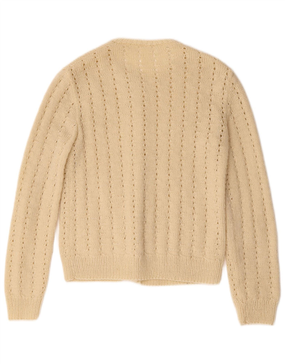 Pulover Cardigan Vintage pentru Damă UK 10 Mic Bej