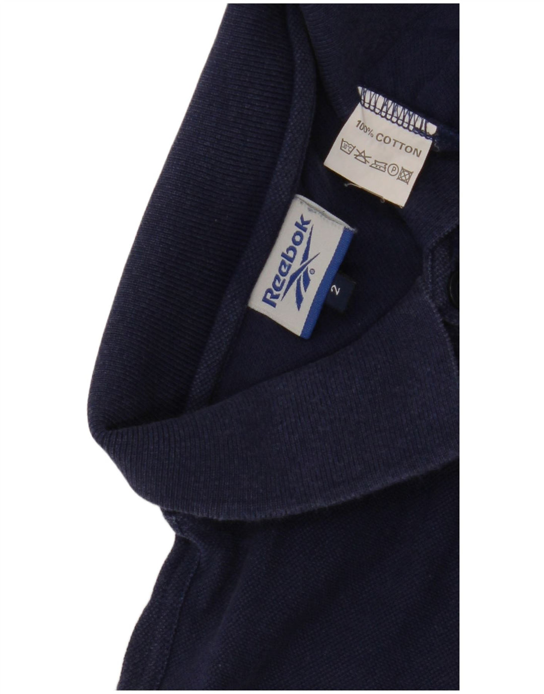 Tricou polo Reebok pentru bărbați, bumbac, albastru bleumarin mediu