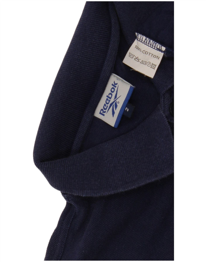 Tricou polo Reebok pentru bărbați, bumbac, albastru bleumarin mediu