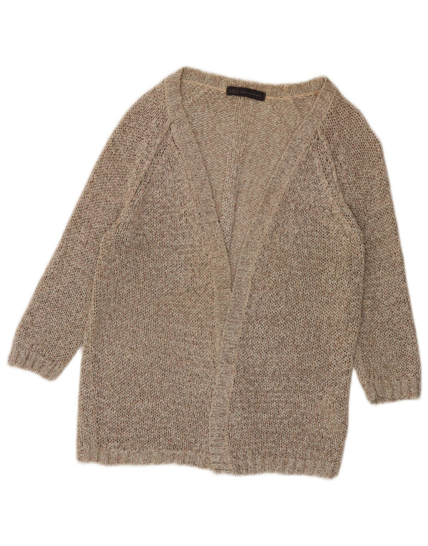 Pulover cardigan deschis pentru femei Marks & Spencer, cu mâneci 3/4, UK 8 Mic Bej