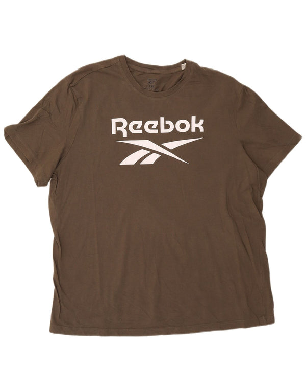 Tricou grafic Reebok pentru bărbați Top 2XL Kaki Bumbac