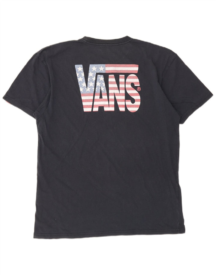 Tricou grafic Vans pentru bărbați Top mare din bumbac bleumarin