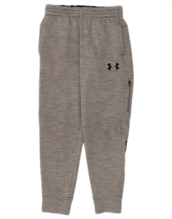 Pantaloni de trening grafic Under Armour pentru băieți Pantaloni de jogging 9-10 ani, gri mediu