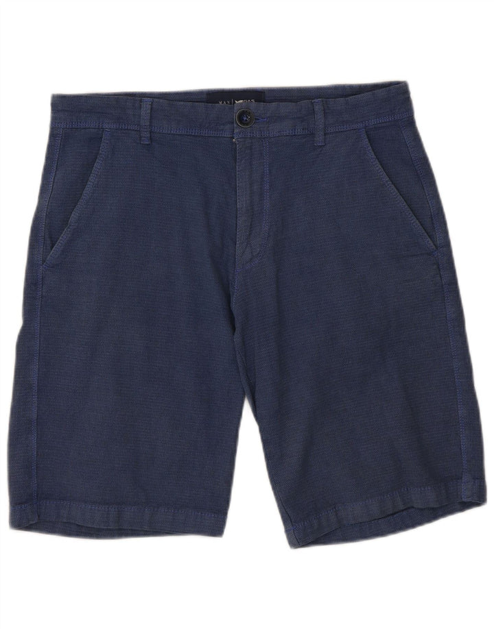 Pantaloni scurți chino pentru bărbați Gas W30, bumbac, albastru bleumarin mediu