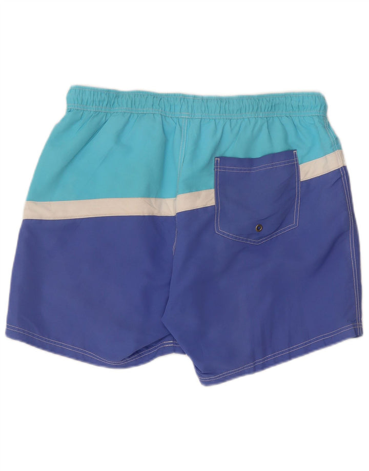 Pantaloni scurți de înot grafic Benetton pentru bărbați, mari, albastru, bloc de culoare
