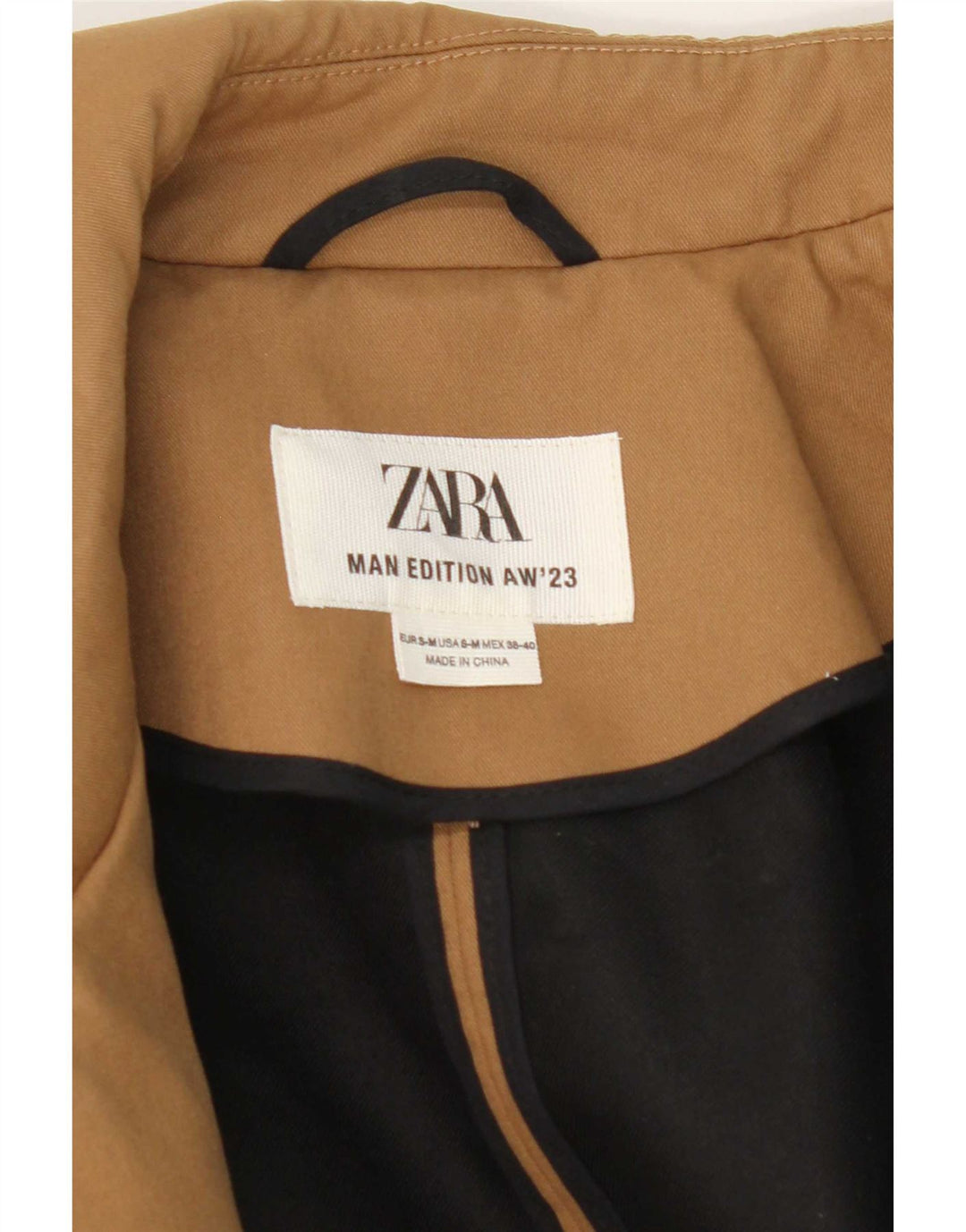 Pardesiu pentru bărbați Zara UK 38 Medium Bej Poliester
