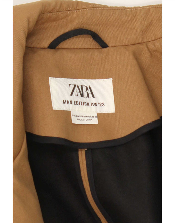 Pardesiu pentru bărbați Zara UK 38 Medium Bej Poliester