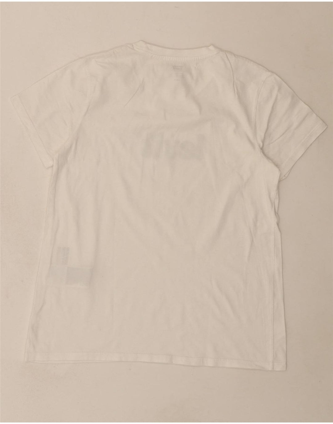 LEVI'S Womens Graphic T-Shirt Top UK 12 Medium White Cotton Vintage Levi's and Second-Hand Levi's from Messina Hembry 