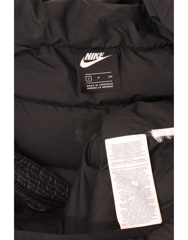 Jachetă căptușită cu glugă Nike pentru bărbați UK 36 Poliester negru mic