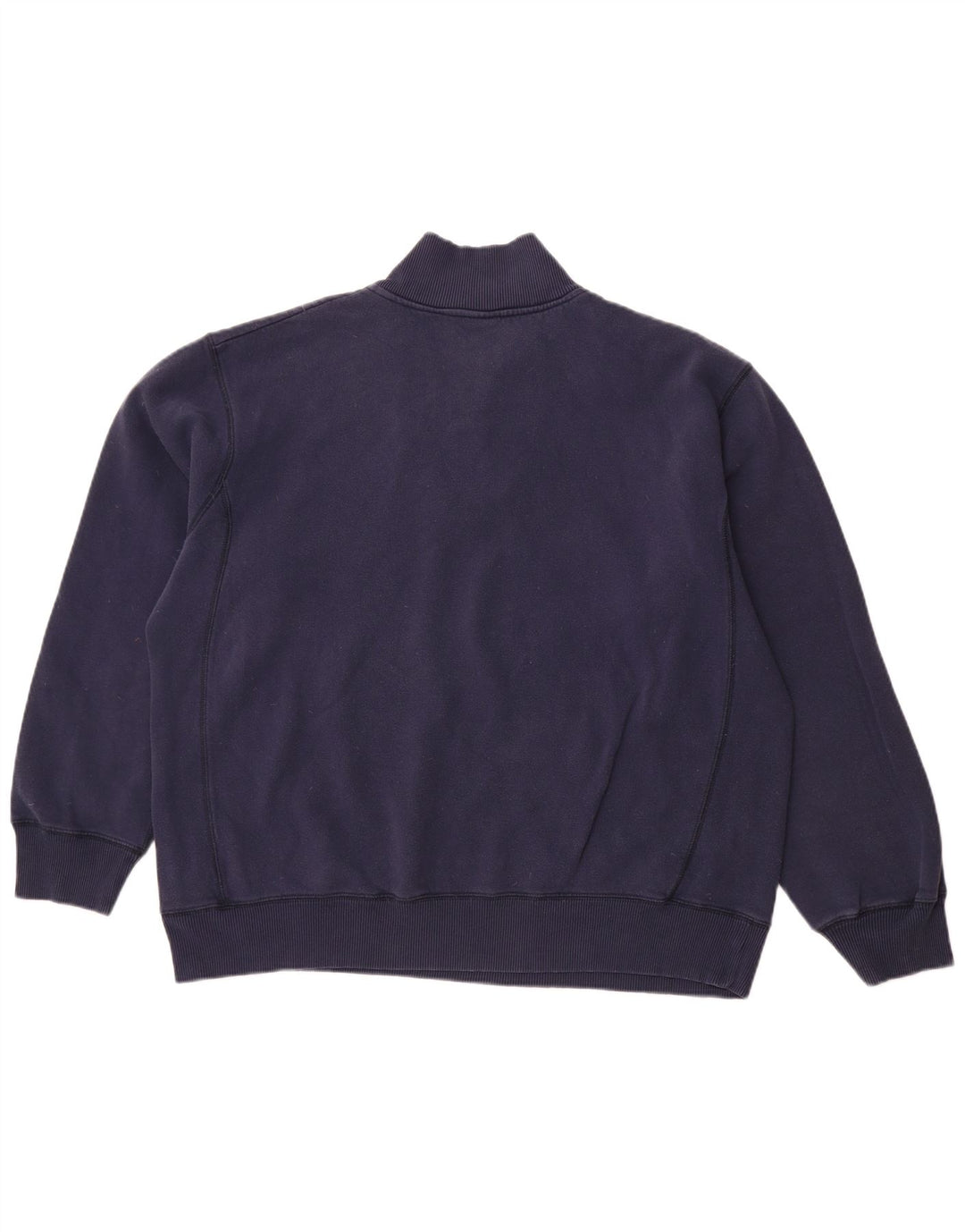 Pulover pentru bărbați NIKE, cu fermoar și gât, UK 45/47 XL, bumbac, albastru bleumarin