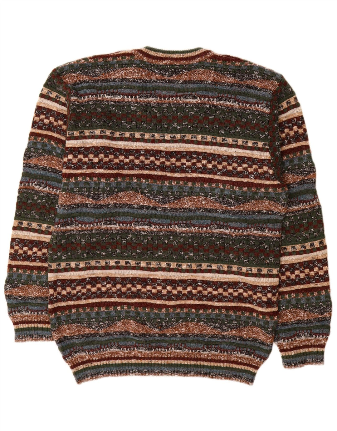 GARDEUR Pulover cu decolteu în V pentru bărbați, mijlociu, multicolor, geometric