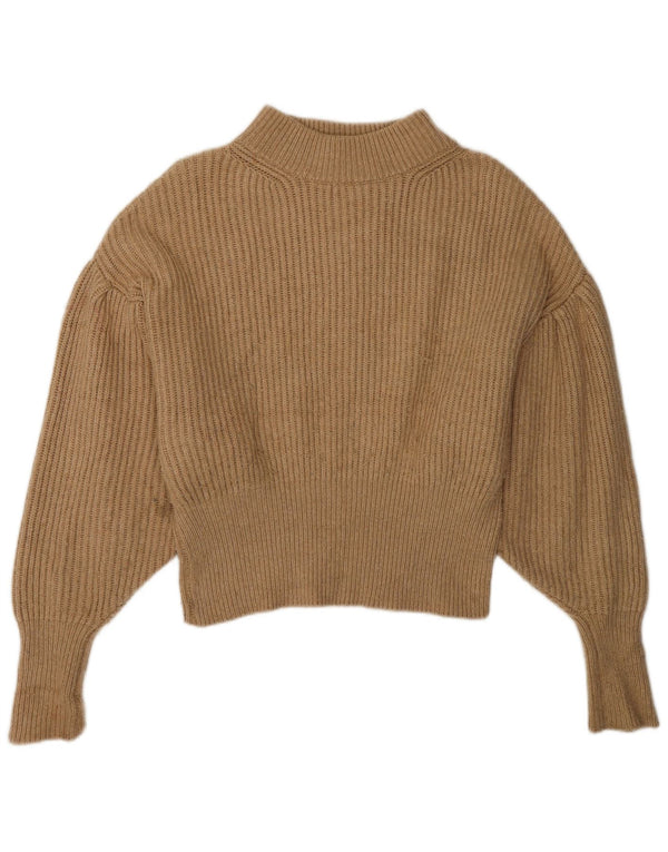 Pulover pentru femei supradimensionat cu gâtul turnat Zara UK 10 mic maro