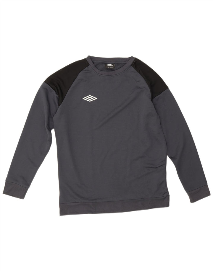Pulover Umbro pentru bărbați, poliester color bloc, gri mediu