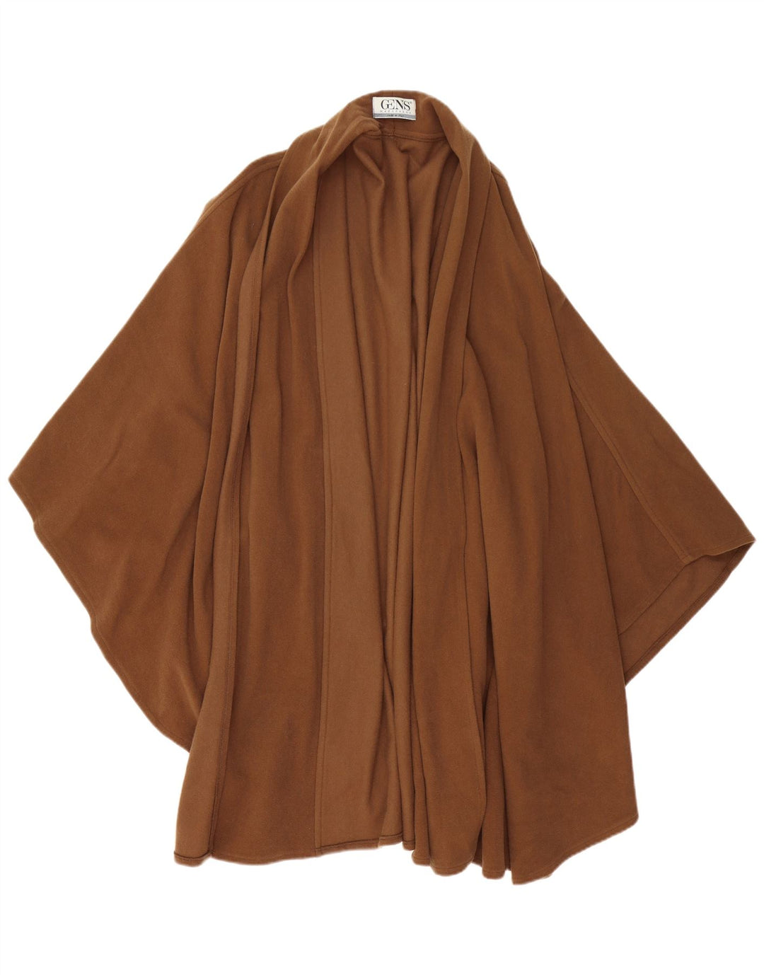 Palton Poncho Vintage pentru Damă Lână Maro Mărime Unică