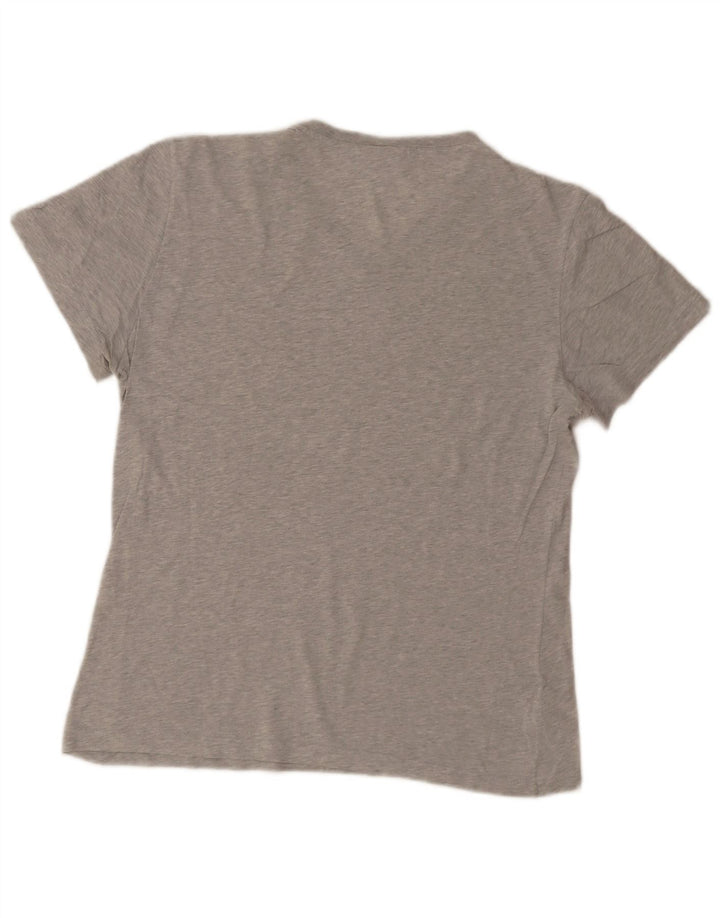 Tricou Lacoste pentru bărbați, cu croiala normală, top mărime 4, bumbac gri mediu