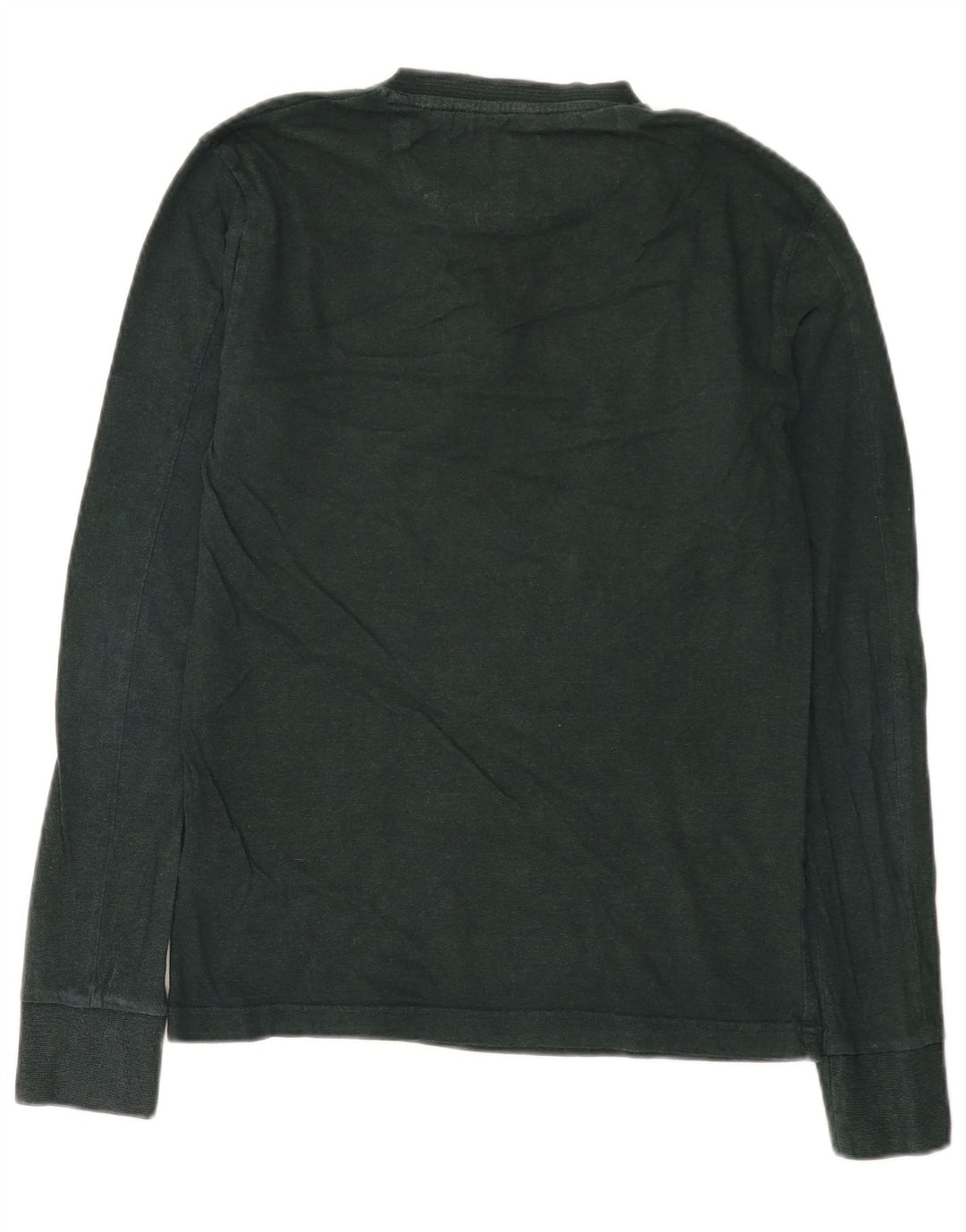 Top pentru bărbați Superdry cu mânecă lungă din bumbac verde mediu