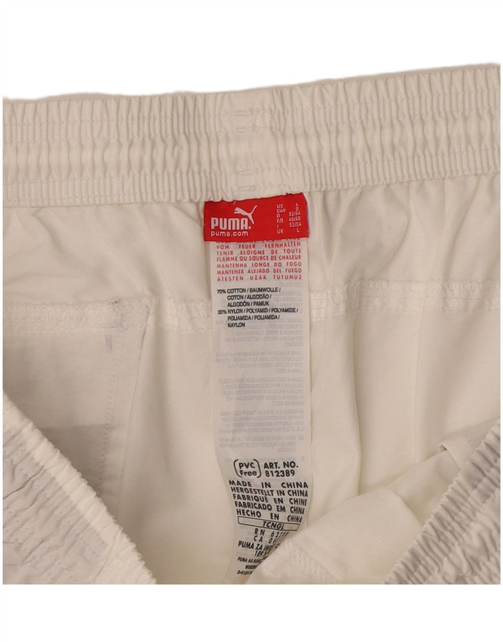 Pantaloni scurți sport Puma pentru bărbați, mari, alb, din bumbac