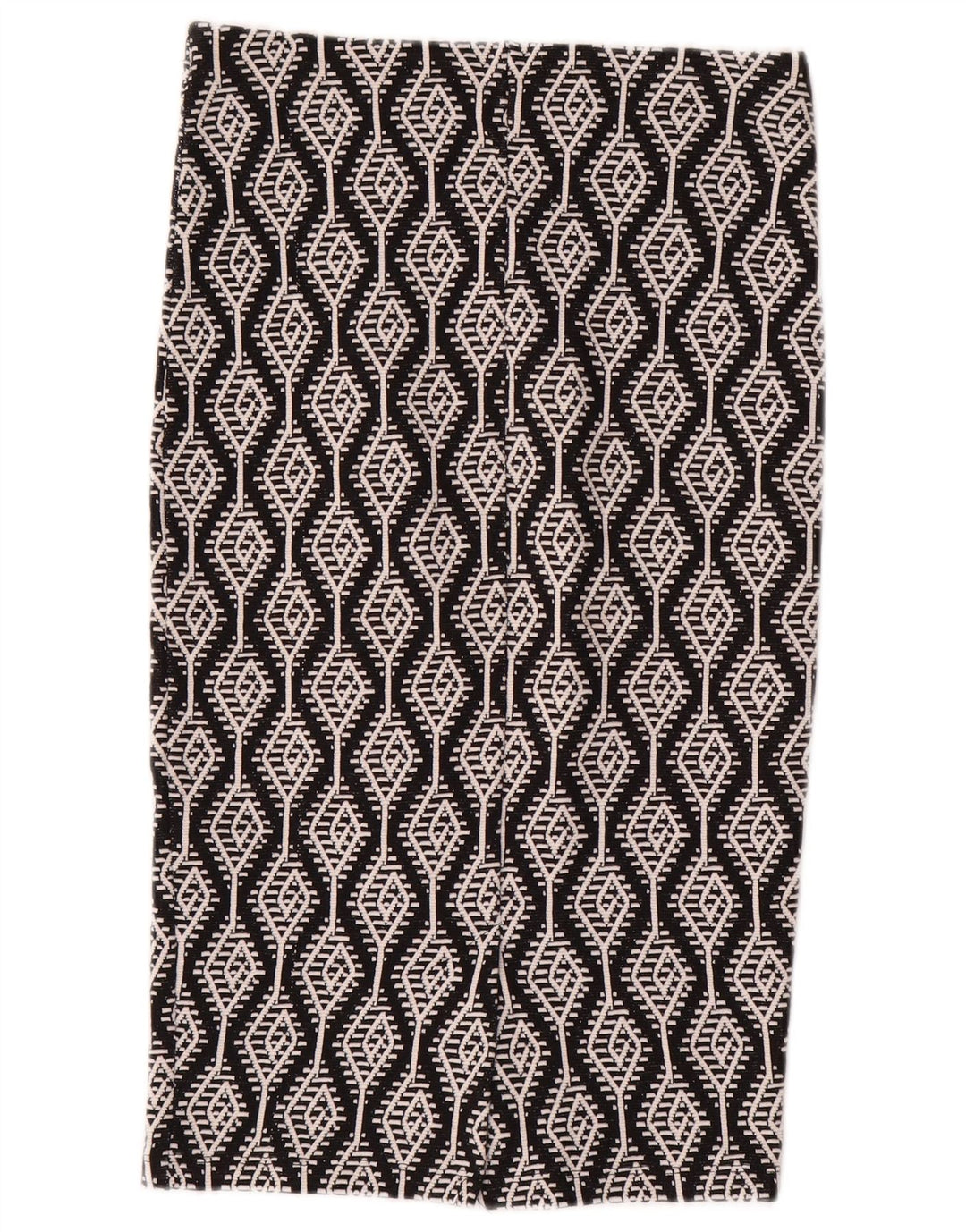 Fusta Dreaptă Femei Zara Mic W26 Bumbac Ikat Negru