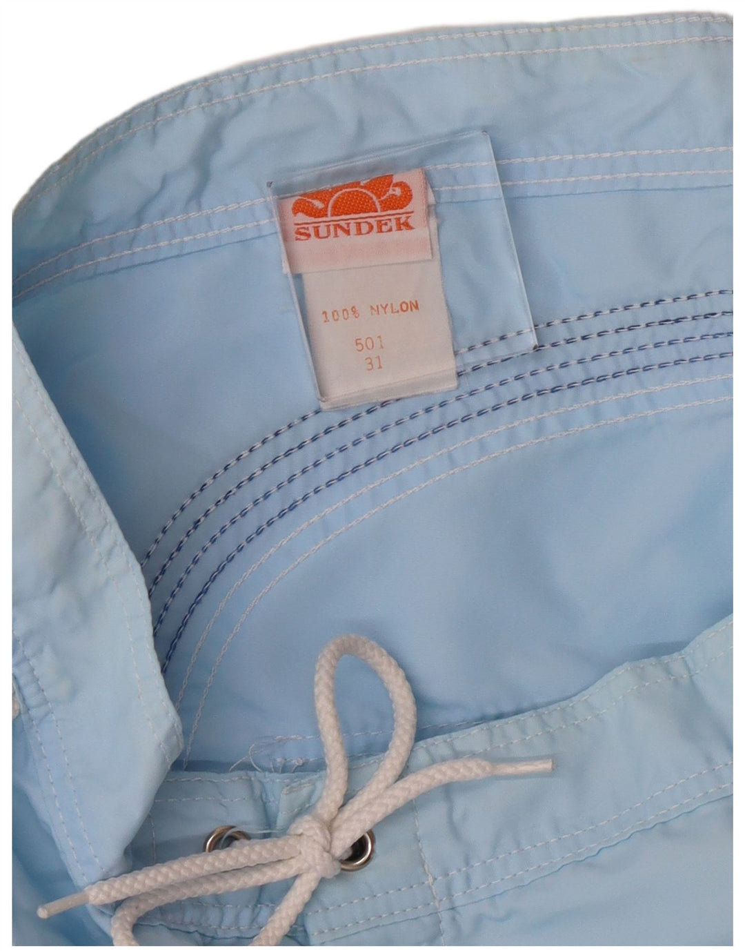 Sundek Pantaloni scurți de înot pentru bărbați W31 Medium Blue Striped Nylon Beach