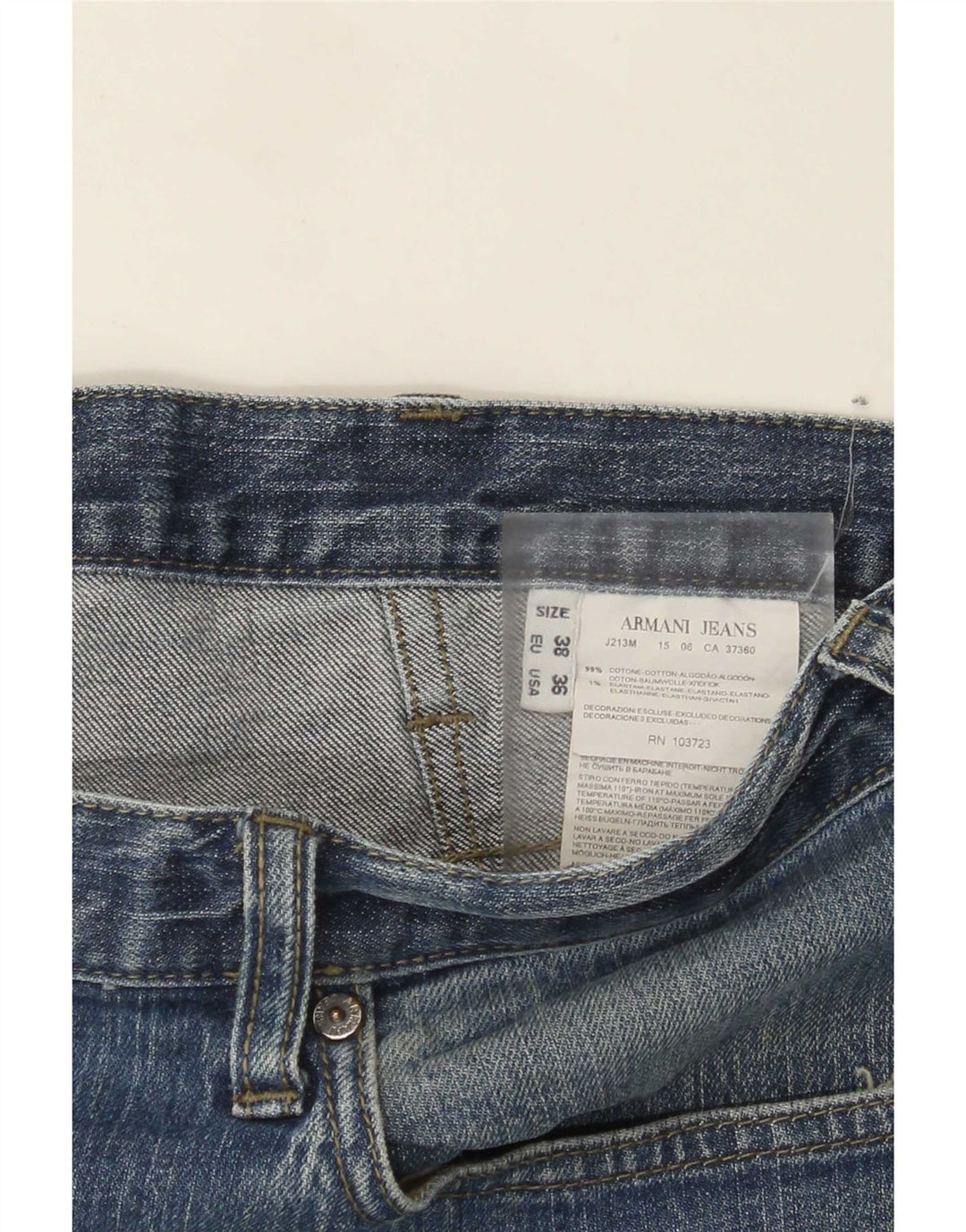 Blugi drepti pentru bărbați Armani W36 L30 Bumbac albastru